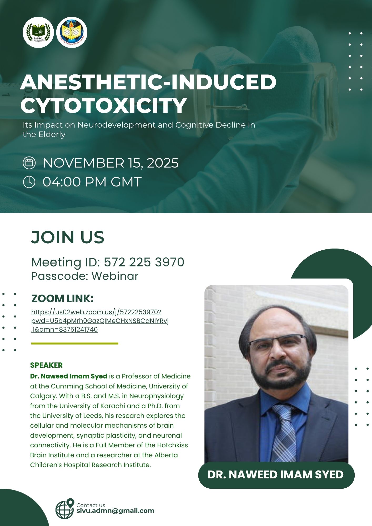 Anesthetic-Induced Cytotoxicity - flyer