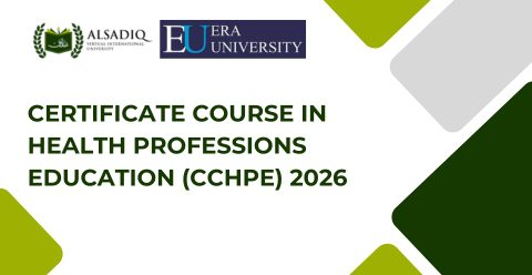 Certificate Course in Health Professions Education (CCHPE) 2026