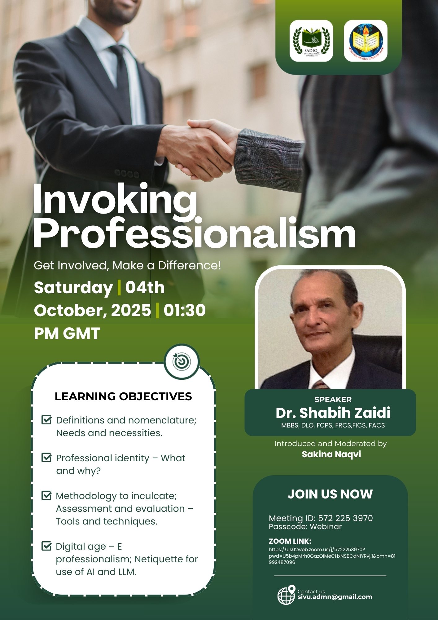 Invoking Professionalism - flyer