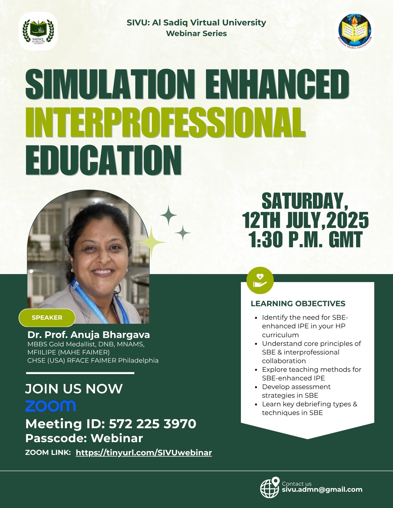 Simulation Enhanced Interprofessional Education - flyer