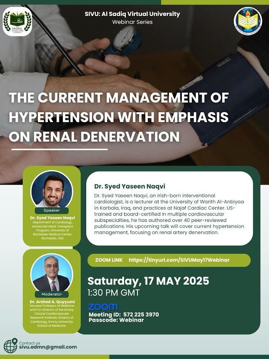 The Current Management of Hypertension with Emphasis on Renal Denervation May 17 2025