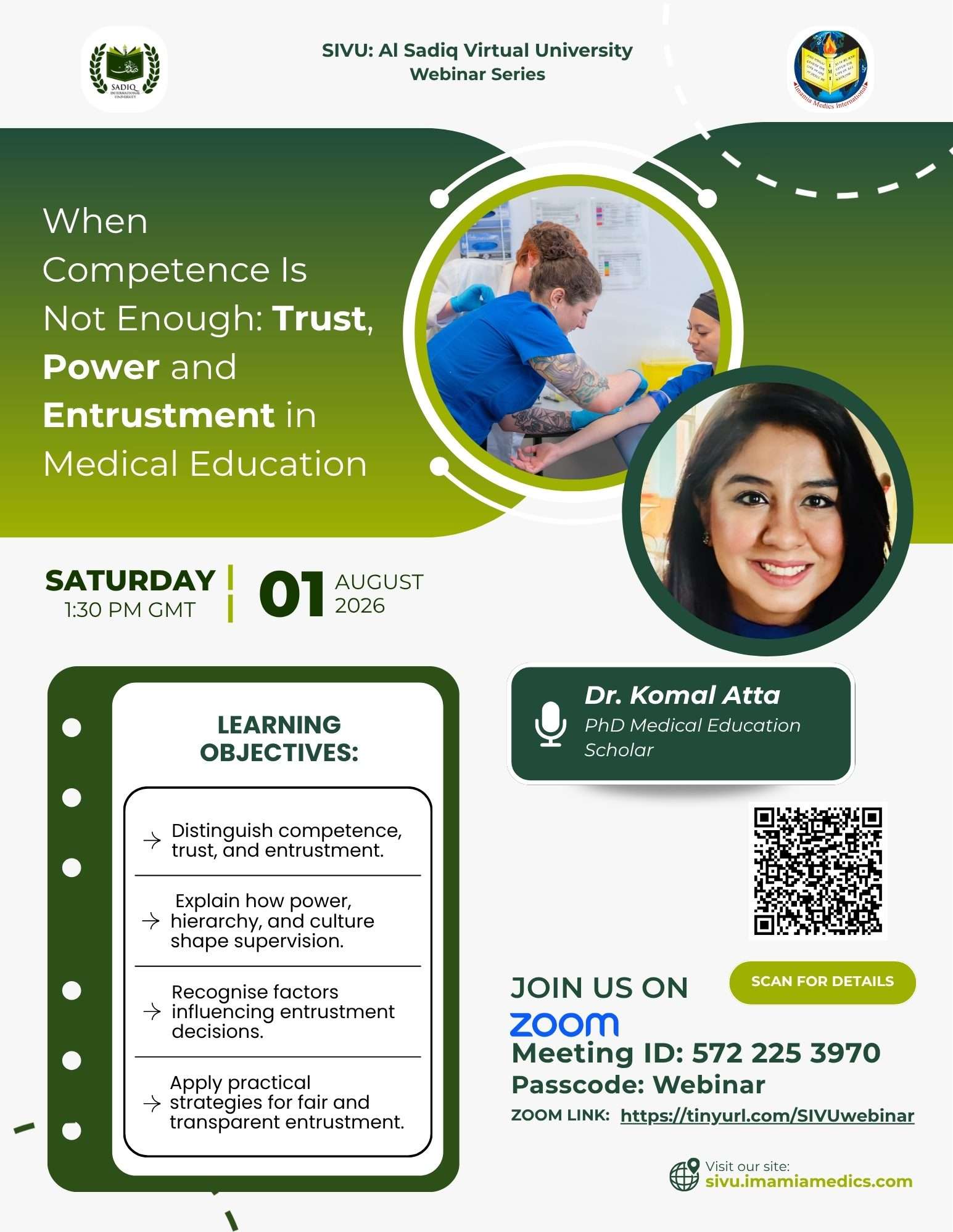 When Competence Is Not Enough Trust, Power and Entrustment in Medical Education Flyer QR Code